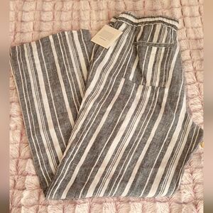 EllenTracy striped wide leg pants, M